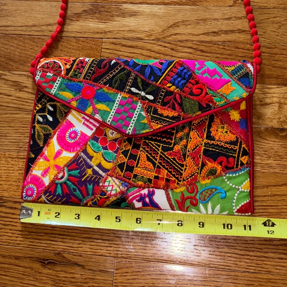 Colorful Patchwork Embroidered Bag - image 3